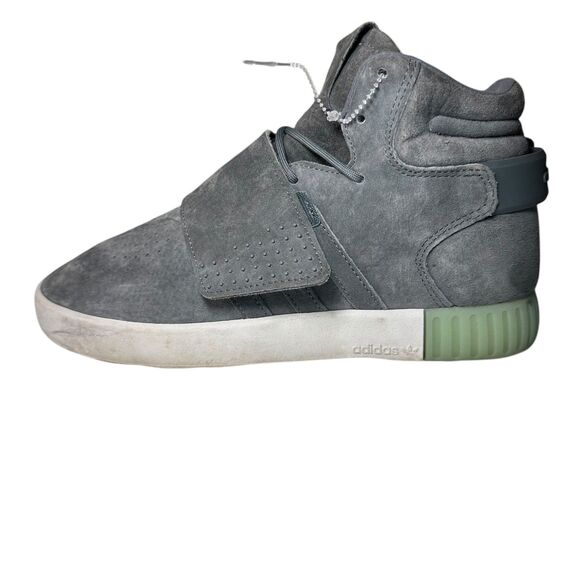 Adidas Tubular Invader Strap Onix Gray/Ice Green Sneakers Women's Size 7.5 Punk - Picture 2 of 9
